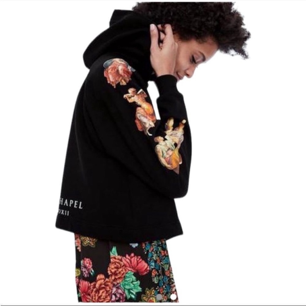 ZARA Sistine Chapel Cropped Hoodie - Picture 12 of 13